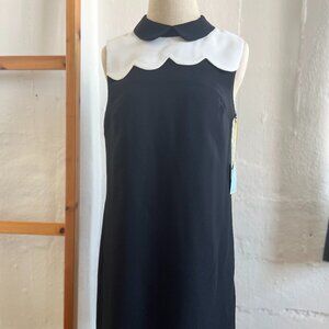 NEW w/tag"Cece" black & white cocktail dress / Trim Peter Pan Collar / Size 6